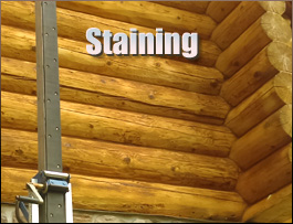 Montevallo, Alabama Log Home Staining